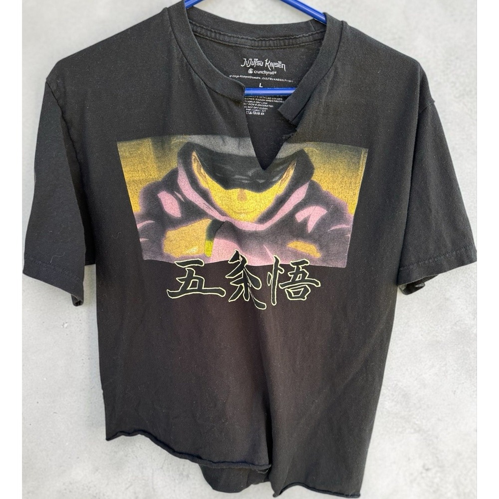Crunchyroll Jujutsu Kaisen Satoru Gojo Men's Black Graphic Tee Size L